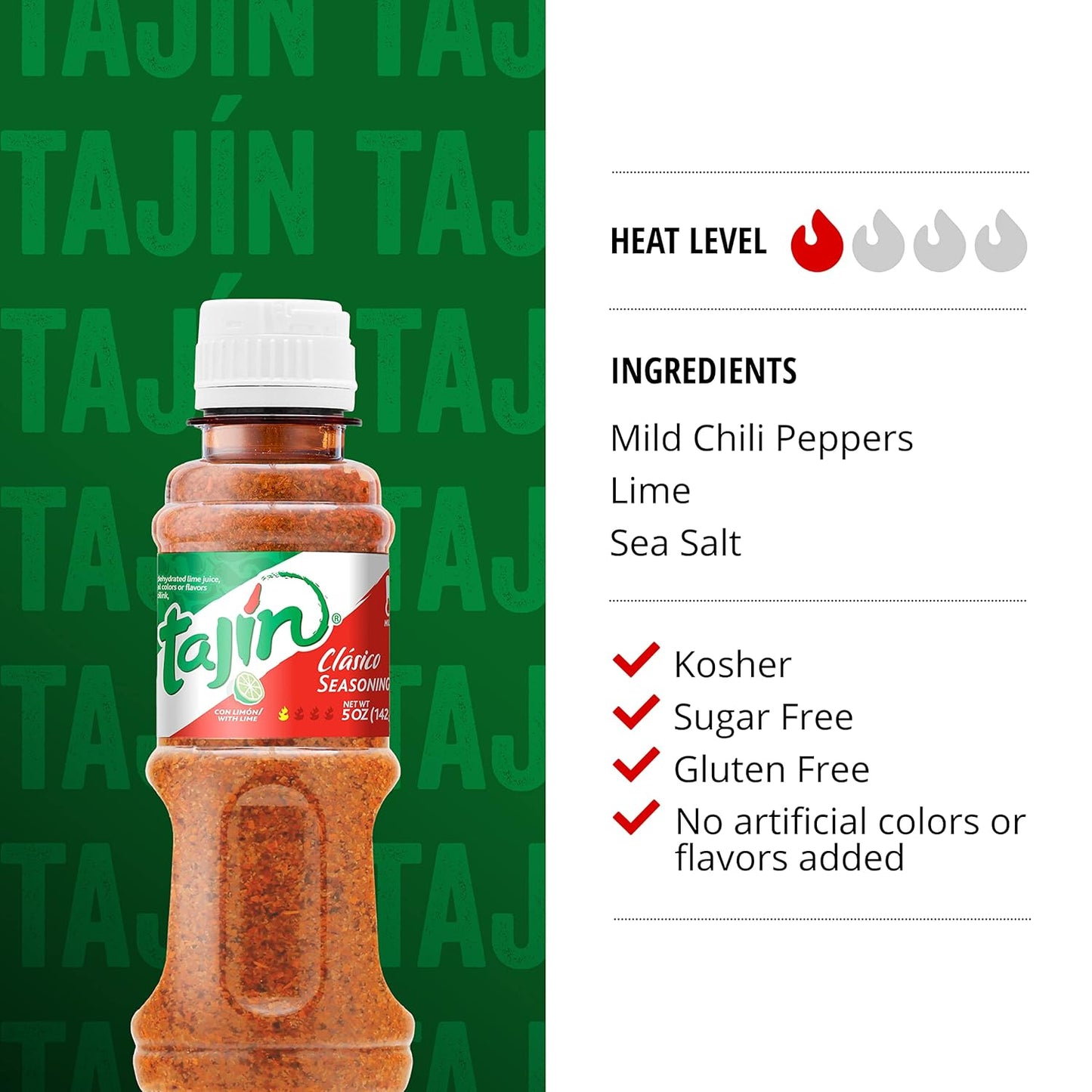 Tajín: Clásico Chile Lime Seasoning 5 oz., 2 Pack Bottles