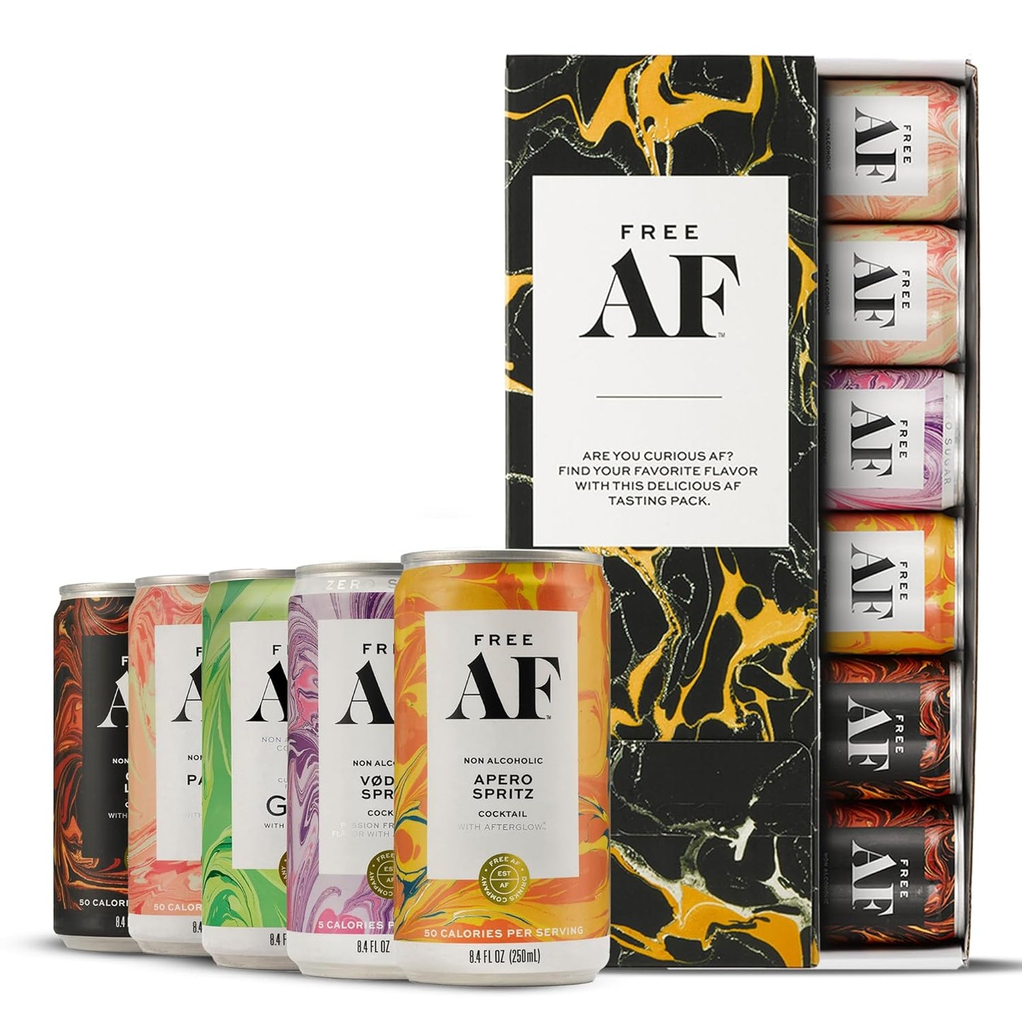Cocktail: FREE AF: Gin & Tonic - Non Alcoholic Cucumber G&T, Premium Cocktail Mixer, 12 Pack Cans