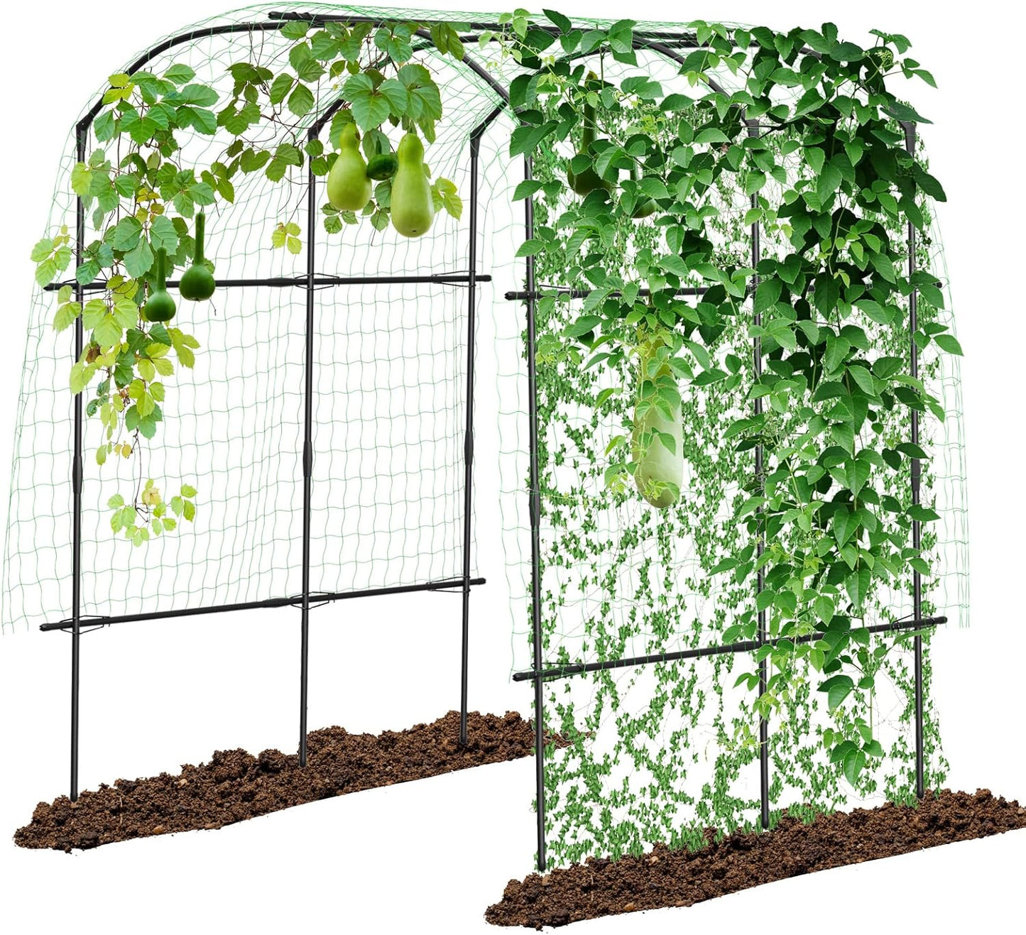 DoCred: Garden Arch Trellis – 87" Adjustable Metal Garden Cover, Green