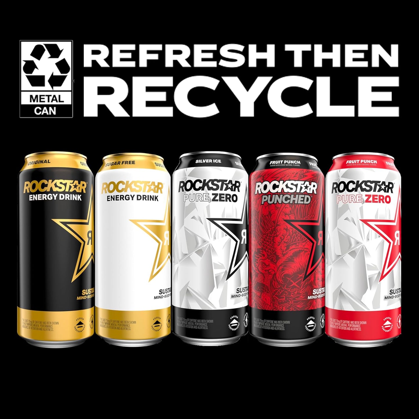 Rockstar Energy Drink: Boom Pina Colada, 16 oz., 12 Pack