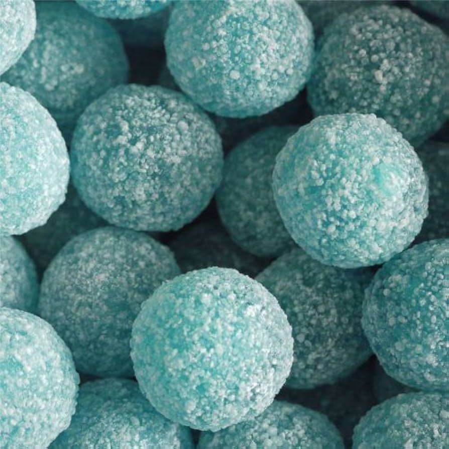 Barnetts: Mega Sour Blue Raspberry, 500g Bag