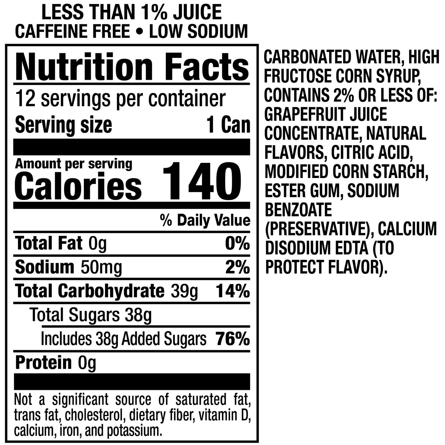 Squirt: Grapefruit Soda Caffeine Free, 12 oz., 12 Pack