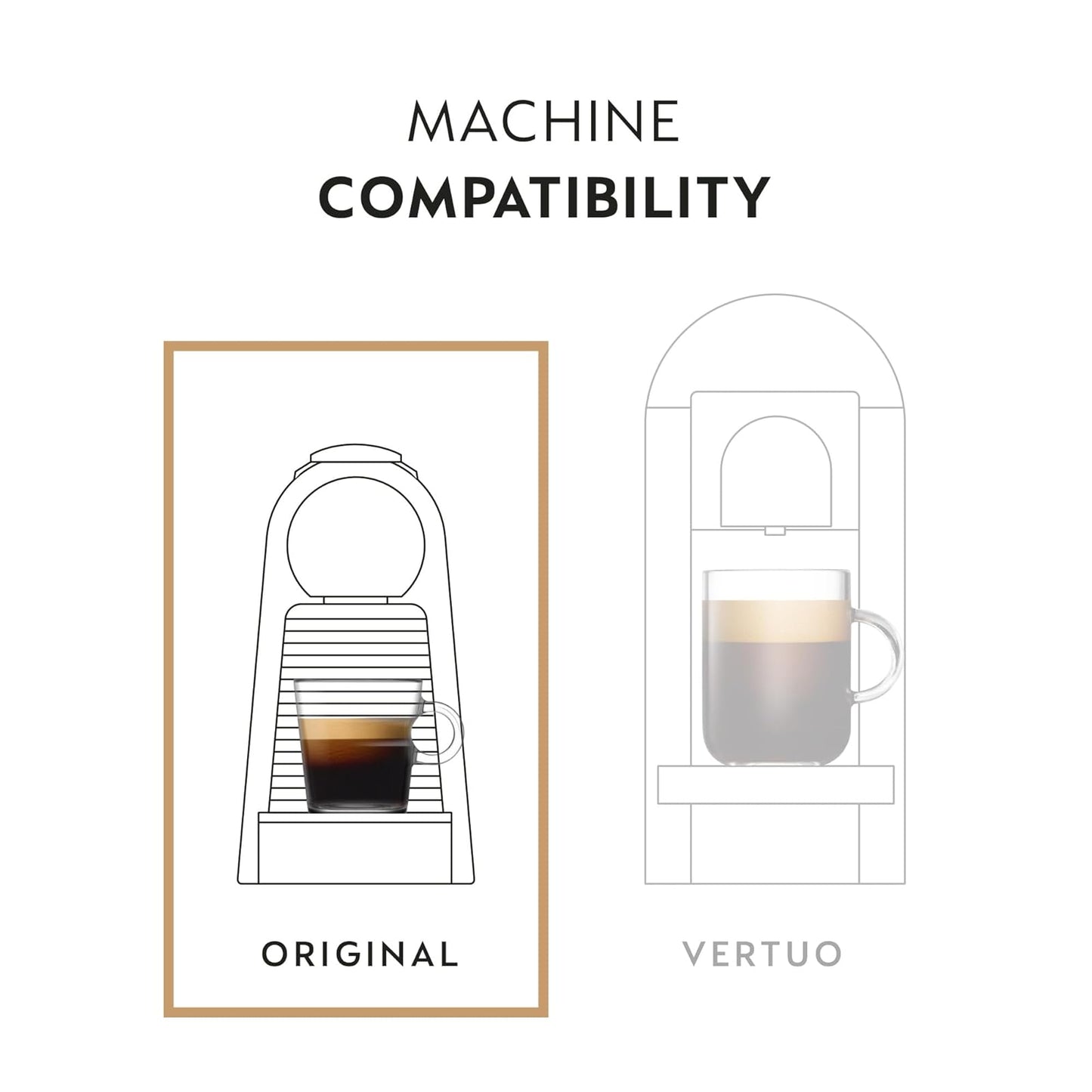 Nespresso: Original Line, Ispirazione Napoli Capsules, Dark Roast Espresso Coffee, 50 Pods