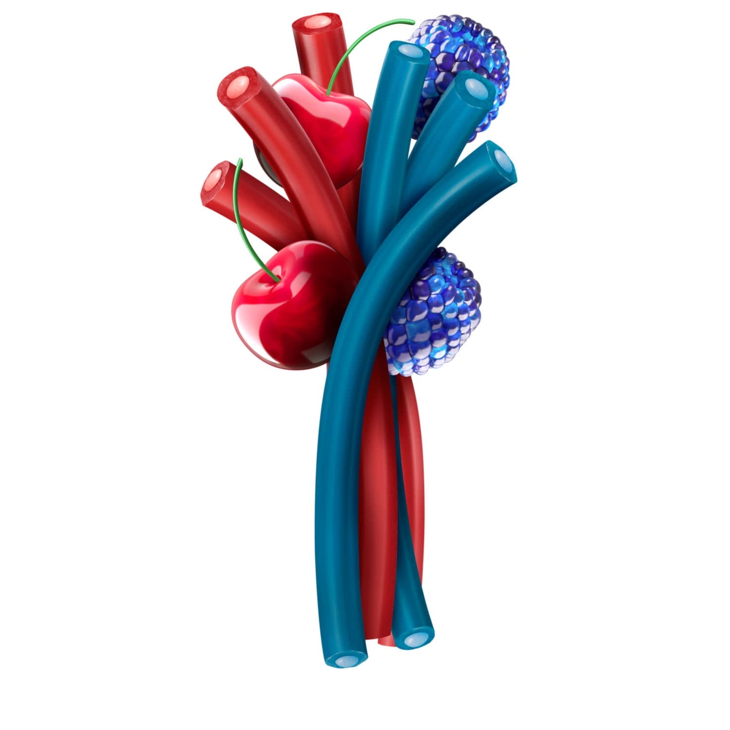 American Candy: Jolly Rancher Ropes, Blue Raspberry and Cherry Flavored, 1 Bag