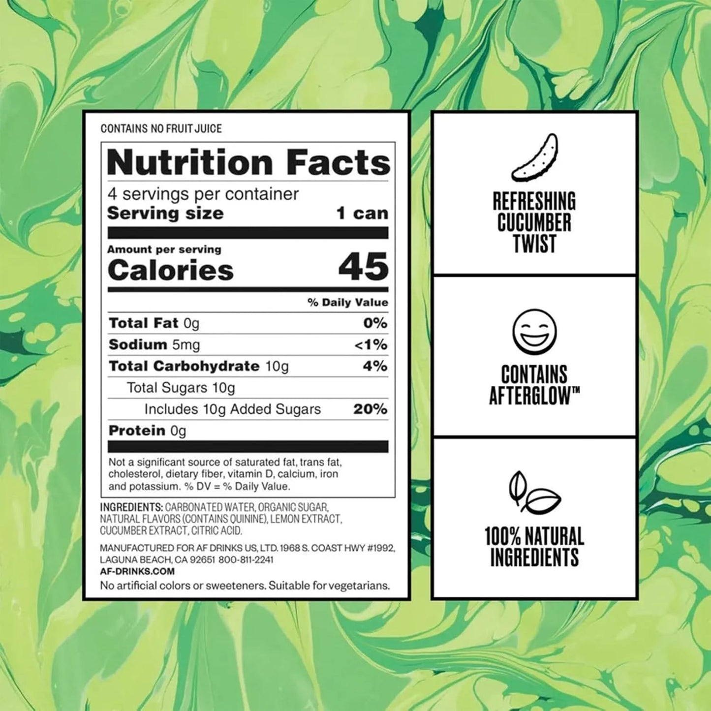 Cocktail: FREE AF: Gin & Tonic, Non Alcoholic Cocktail Mixer, 12 Pack