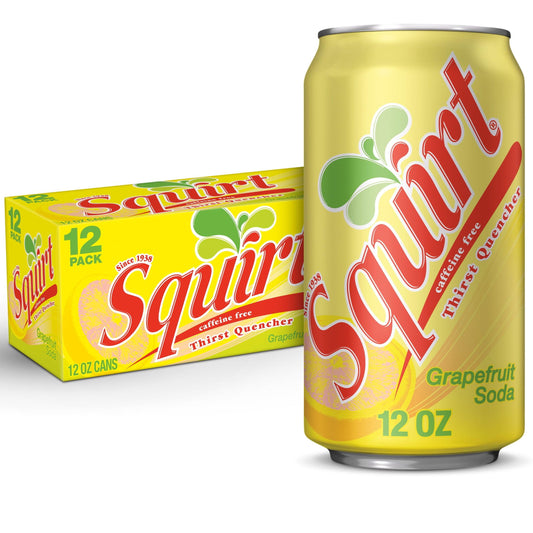 Squirt: Grapefruit Soda Caffeine Free, 12 oz., 12 Pack