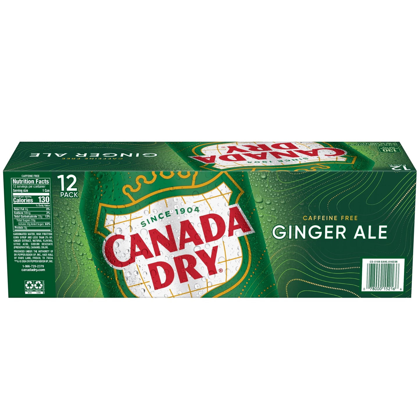 Canada Dry: Ginger Ale, 12 fl. oz., 12 Pack Cans