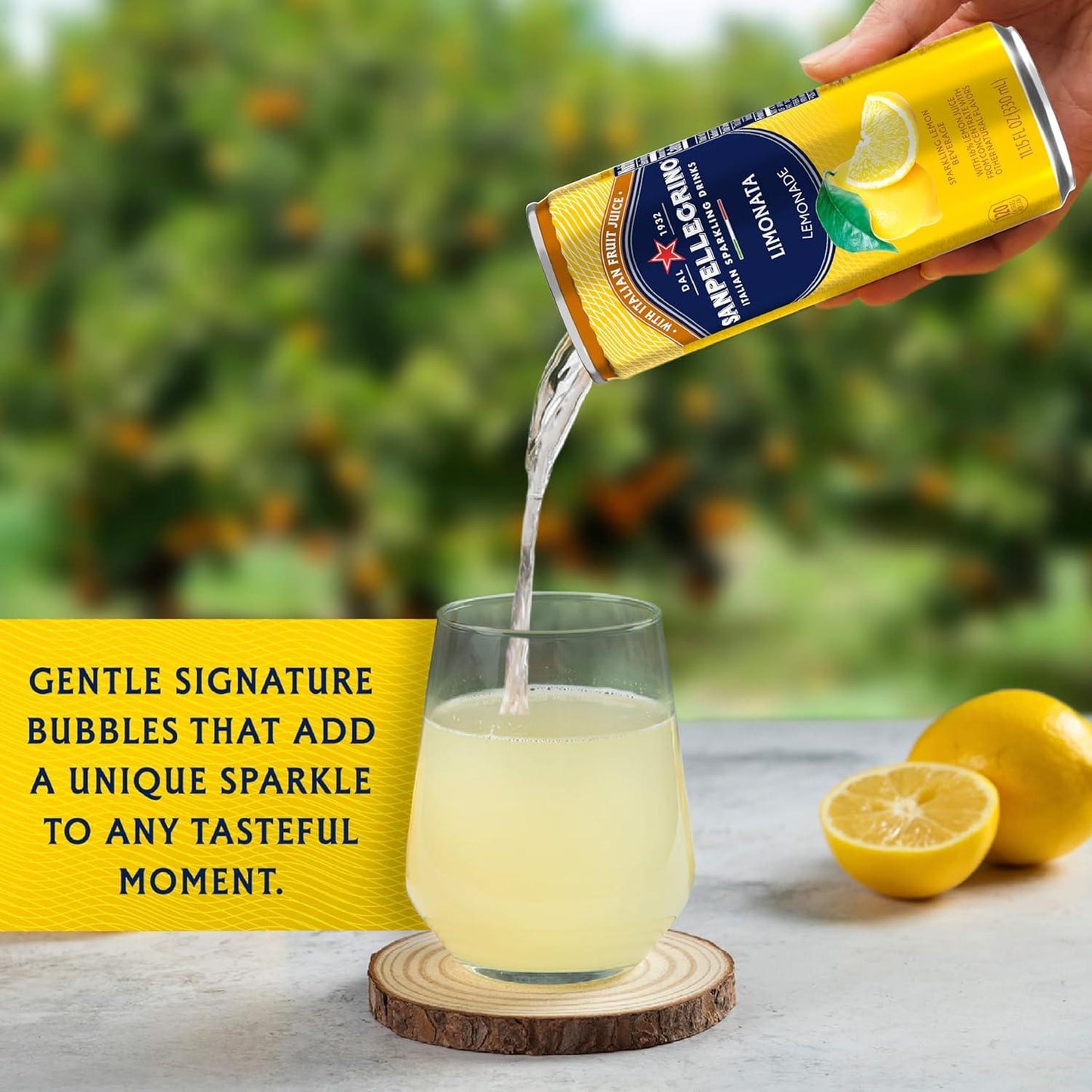 San Pellegrino: Limonata Sparkling Lemon, Italian Sparkling Drink, 11.15 oz. 24 Pack