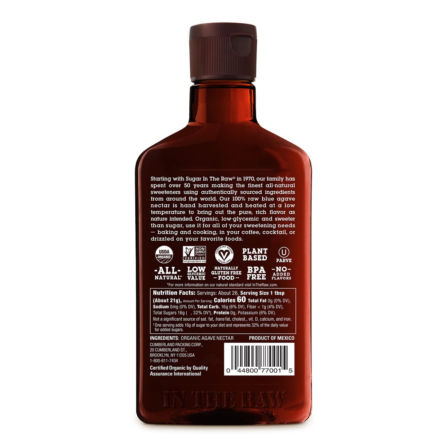 Agave In The Raw: Agave Nectar, 18.5 oz. 1 Bottle