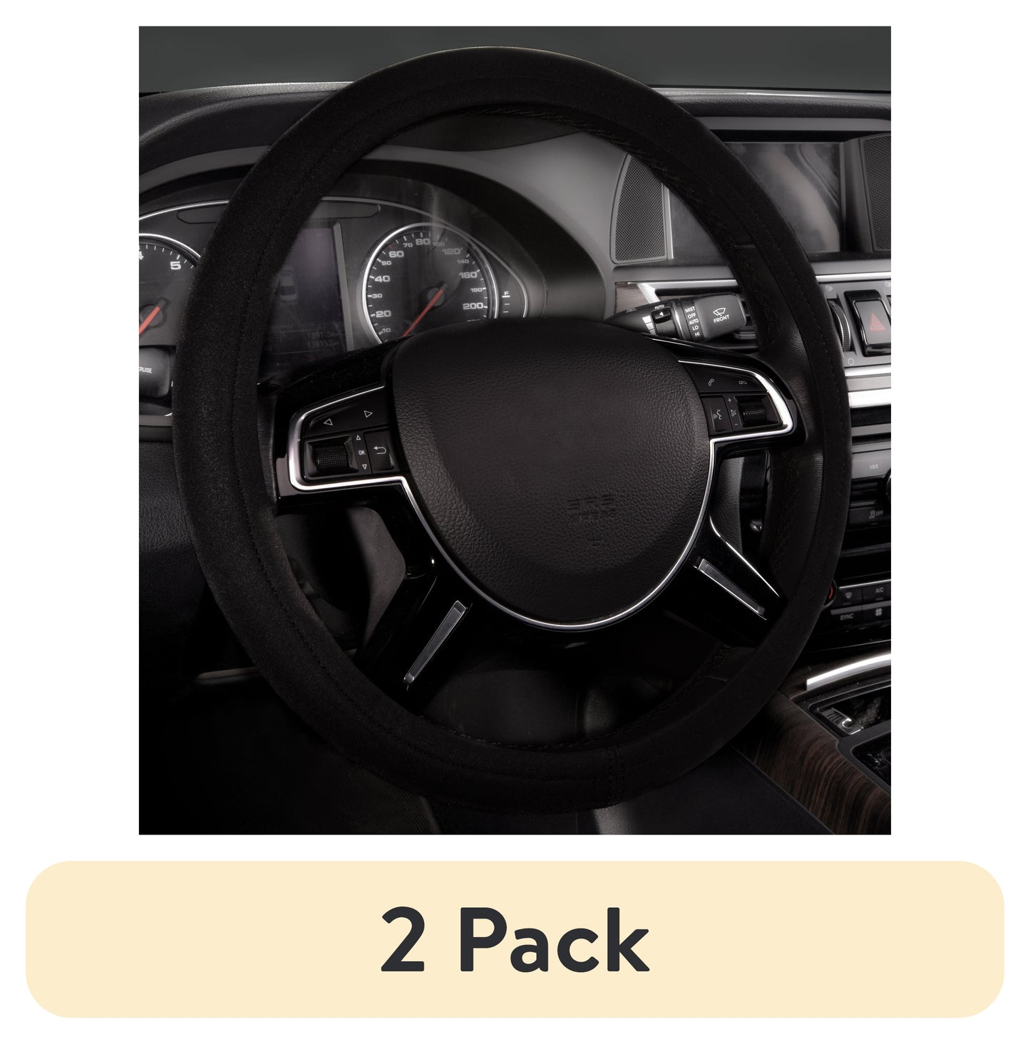 Auto Drive: Steering Wheel Cover - Neoprene Waterproof, Black