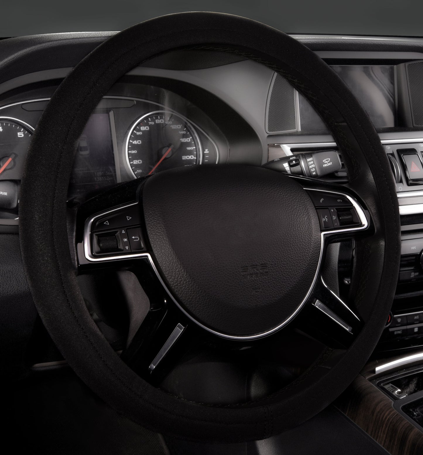 Auto Drive: Steering Wheel Cover - Neoprene Waterproof, Black