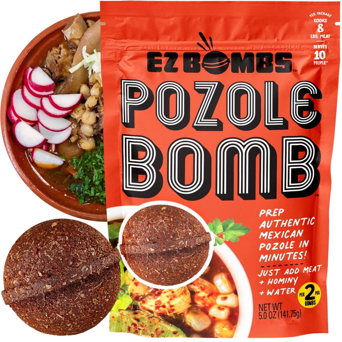 EZ Bombs: Garlic Rosemary Brine Bomb Seasoning with Finishing Rub, 2 Pack, 4 Pieces