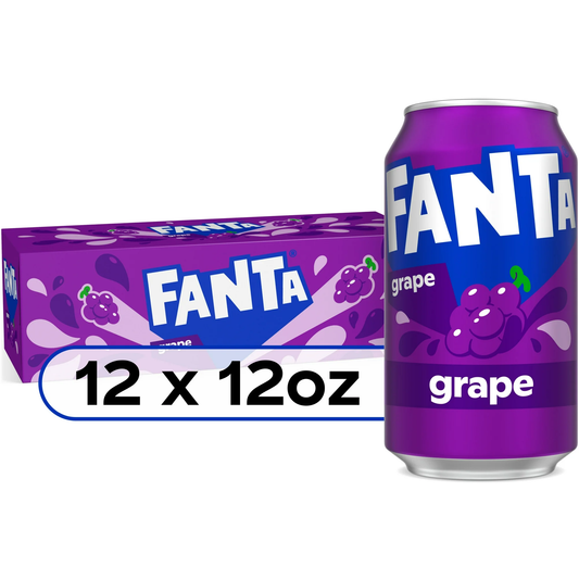 Fanta: Grape Soda Pop, 12 oz., 12 Pack