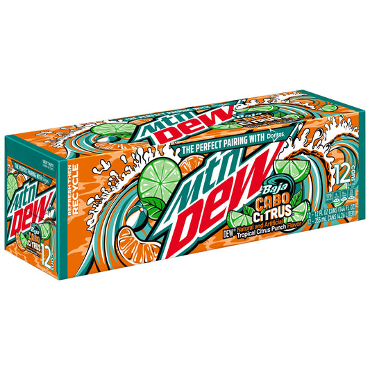 Mountain Dew: Cabo Citrus Baja Blast, 12 Oz., 12 Pack