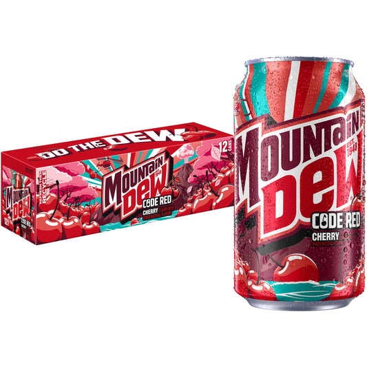 Mountain Dew: Code Red Cherry, 12 oz., 12 Pack
