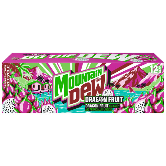 Mountain Dew: Dragon Fruit, 12 oz., 12 Pack