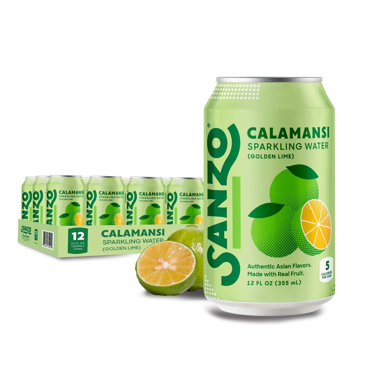 Sanzo: Yuzu Lemon Sparkling Water, 12 oz., 12 Pack