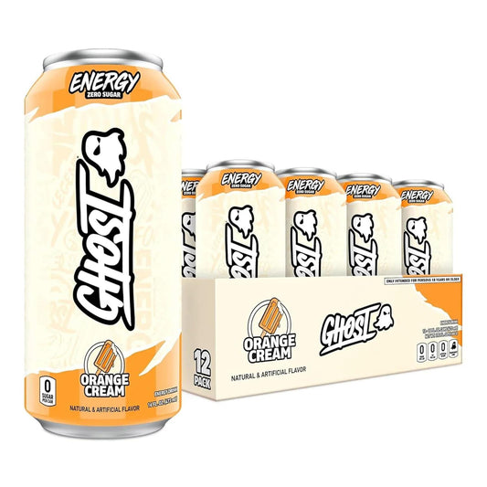 GHOST Energy Drink: Orange Cream, 16 oz. 12 pack