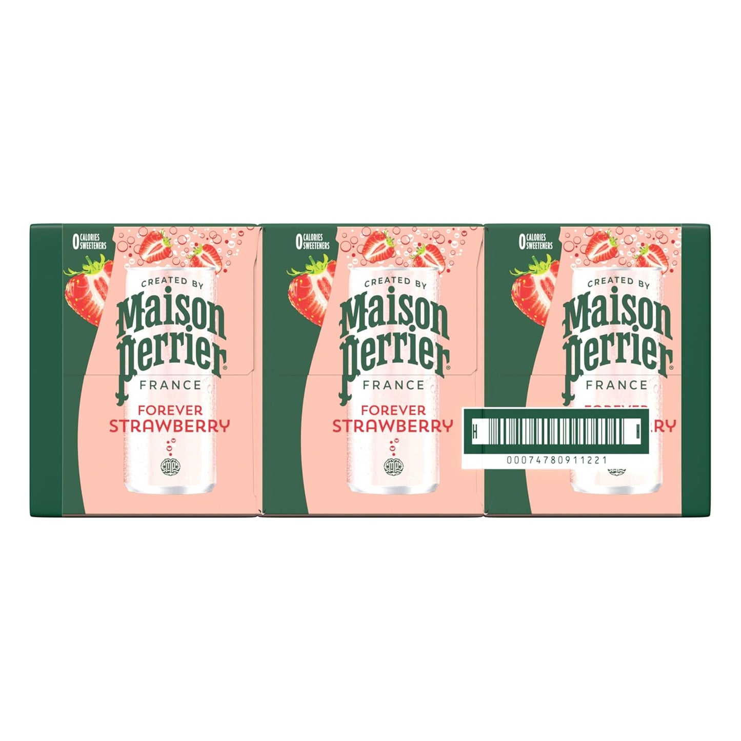 Maison Perrier: Forever Strawberry, Flavored Sparkling Water, 11.15 oz. 24 Pack