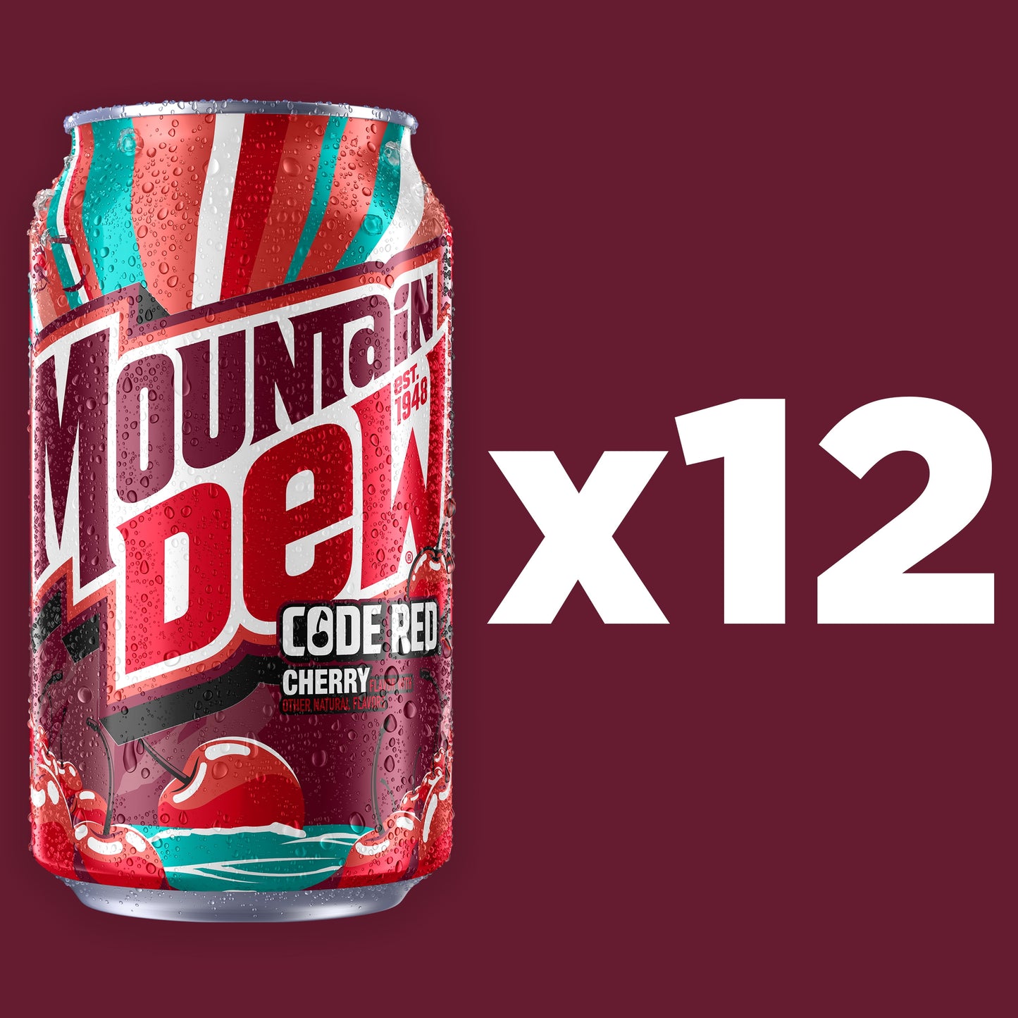 Mountain Dew: Code Red Cherry, 12 oz., 12 Pack