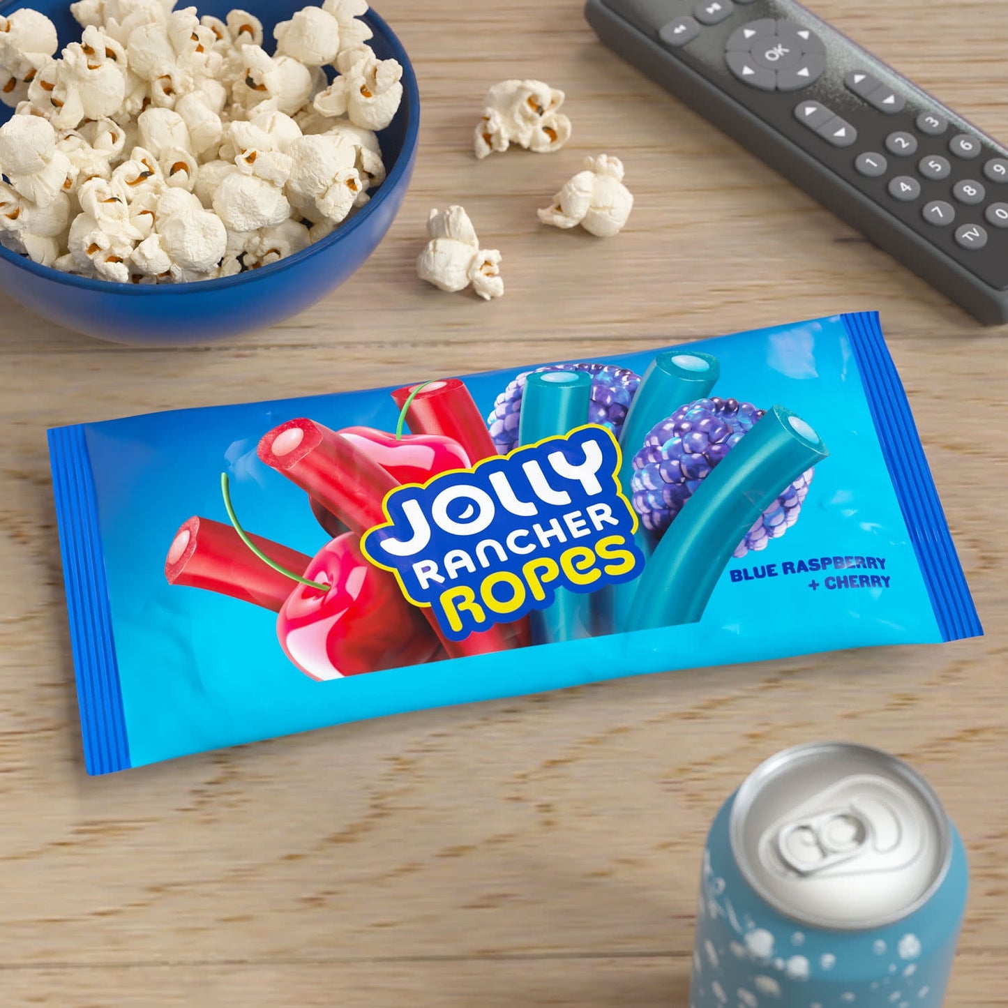 American Candy: Jolly Rancher Ropes, Blue Raspberry and Cherry Flavored, 1 Bag