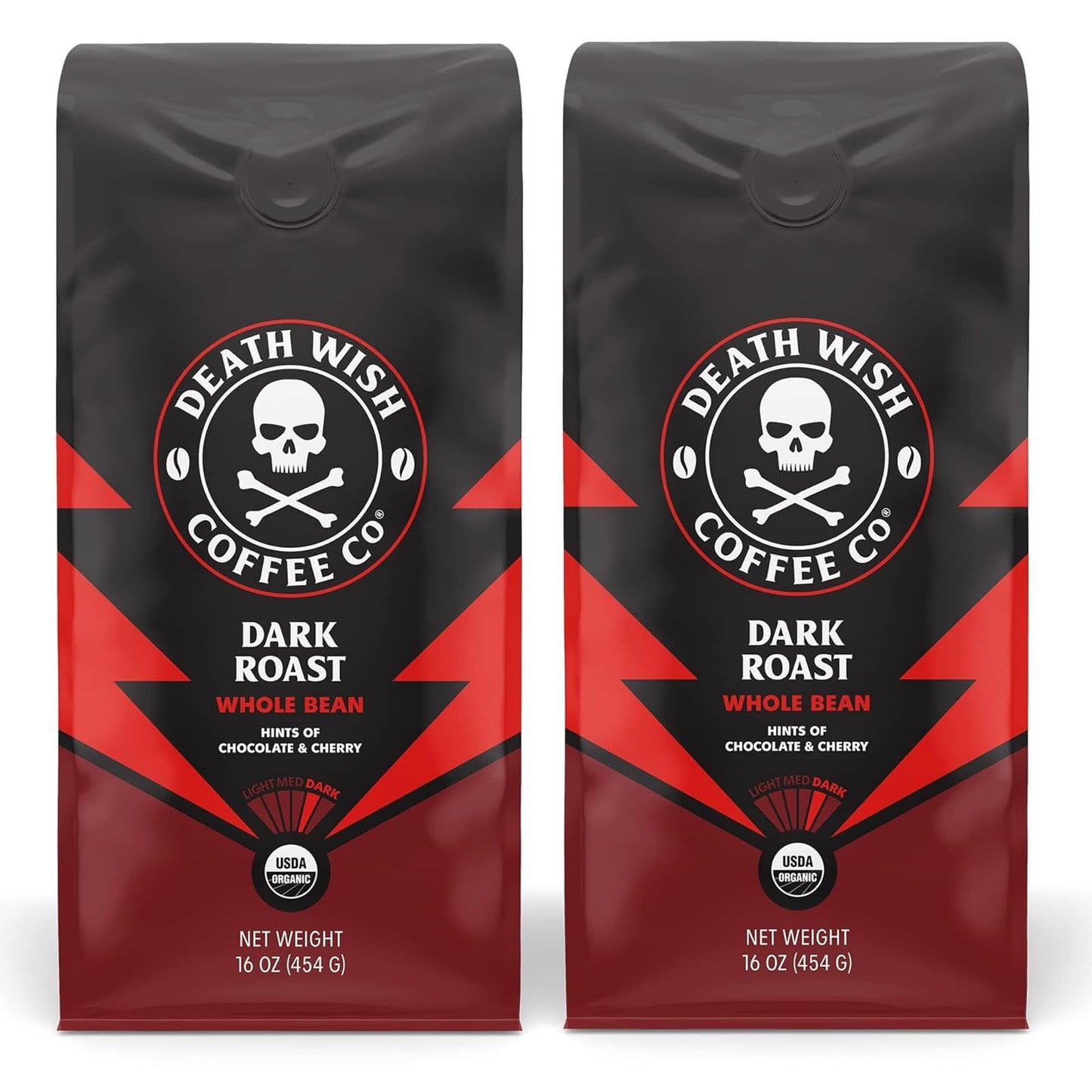 Death Wish Coffee: Dark Roast, Whole Bean, 1 lb.