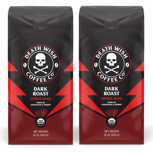 Death Wish Coffee: Dark Roast, Whole Bean, 1 lb.