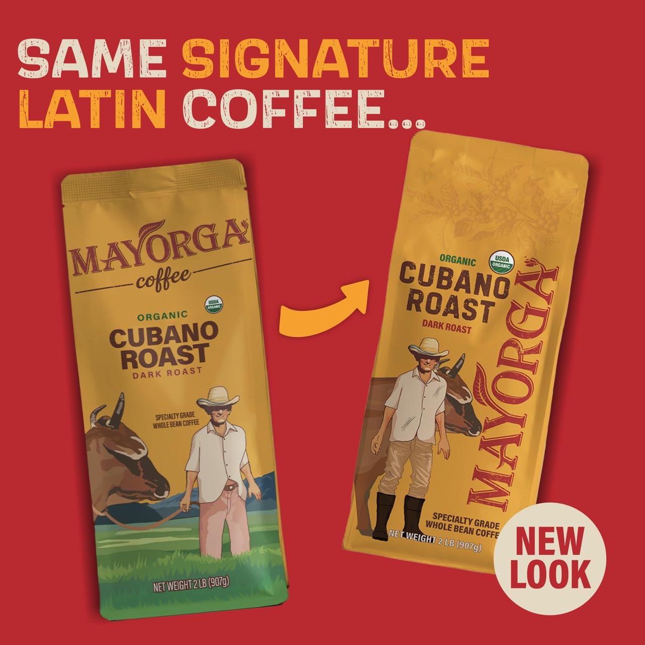 Mayorga: Organic Café Cubano Roast, Whole Bean Coffee, 2 lbs.