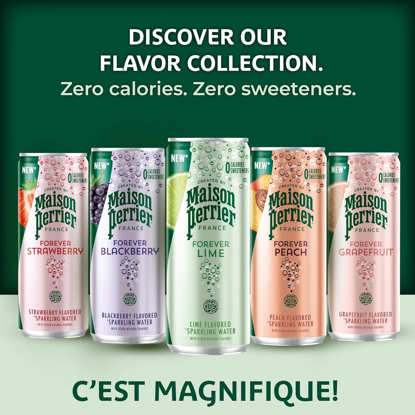 Maison Perrier: Forever Blackberry, Flavored Sparkling Water, 11.15 oz. 24 Pack