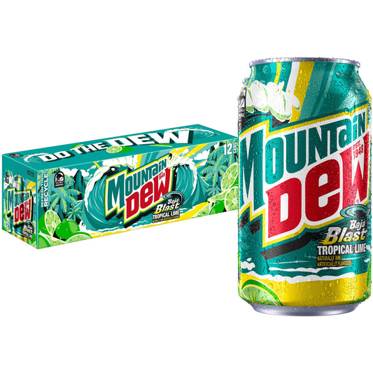 Mountain Dew: Baja Blast Tropical Lime & Citrus, Soda Pop, 12 oz., 12 Pack