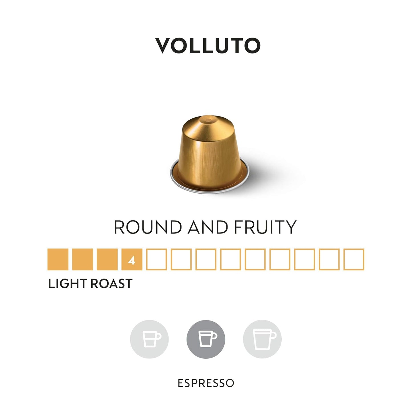 Nespresso: Original Line, Volluto Capsules, Mild Roast Espresso Coffee, 50 Pods