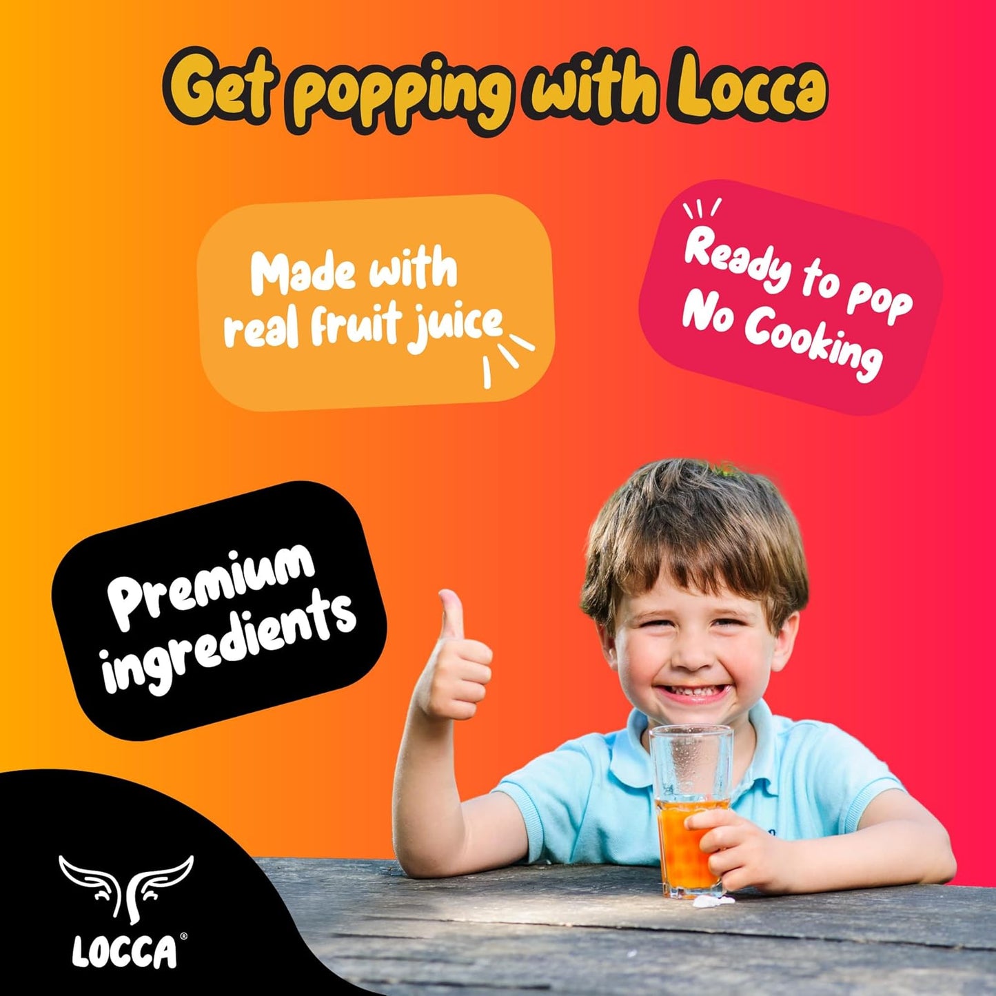 Locca: Mango Boba Pearls, Premium Popping Fruit Caviar Pearls, 1 Pack