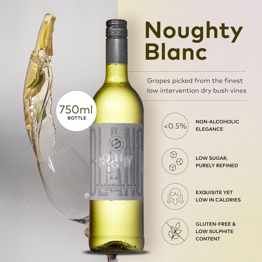 Wine: Thomson & Scott Noughty: Sauvignon Blanc, Non-alcoholic White Wine, 1 Bottle