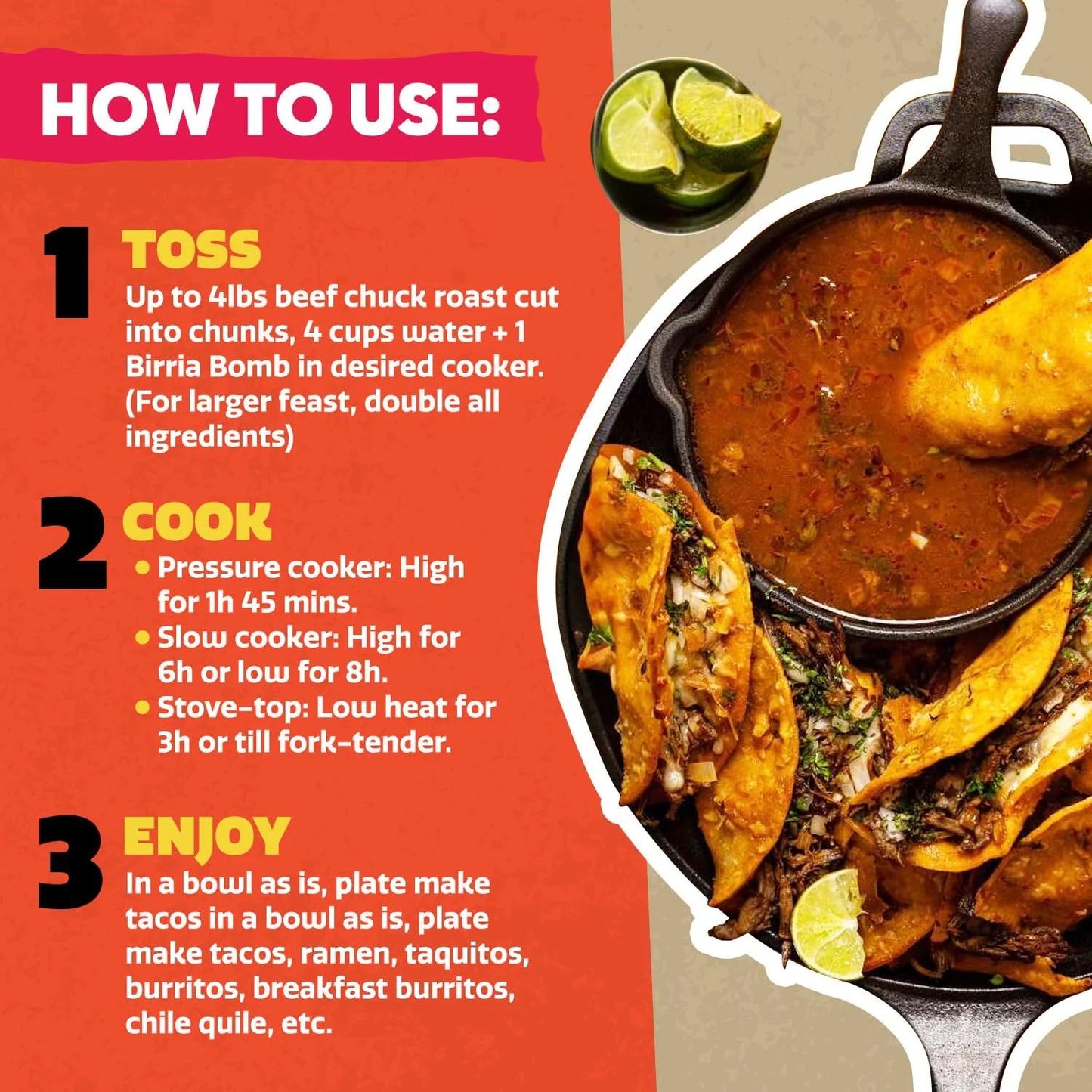 EZ Bombs: Birria Bomb Seasoning, 1 Bag, 2 Pieces