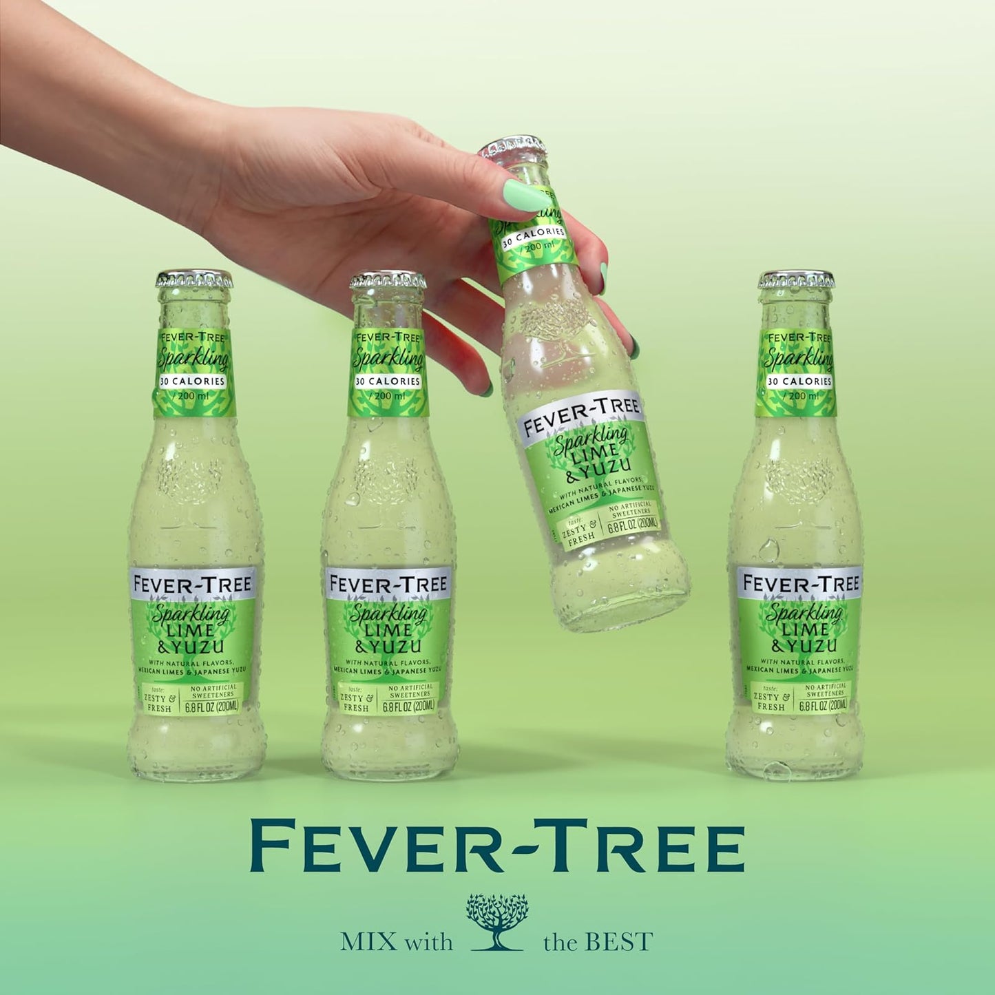 Fever-Tree: Sparkling Yuzu & Lime, 6.8 oz., 24 Pack
