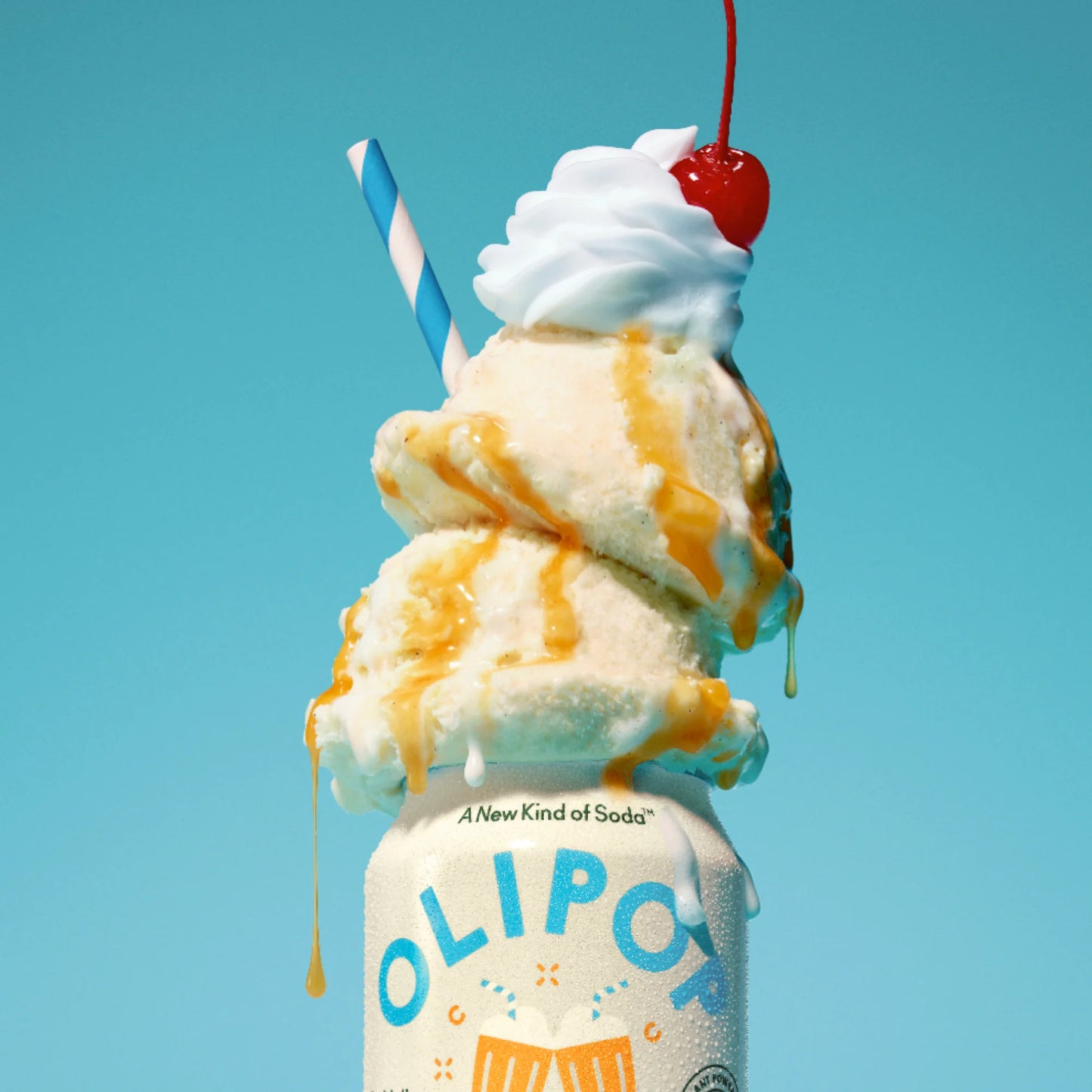 OLIPOP Cream Soda 12 fl oz, 4 Pack x2 (8 cans)