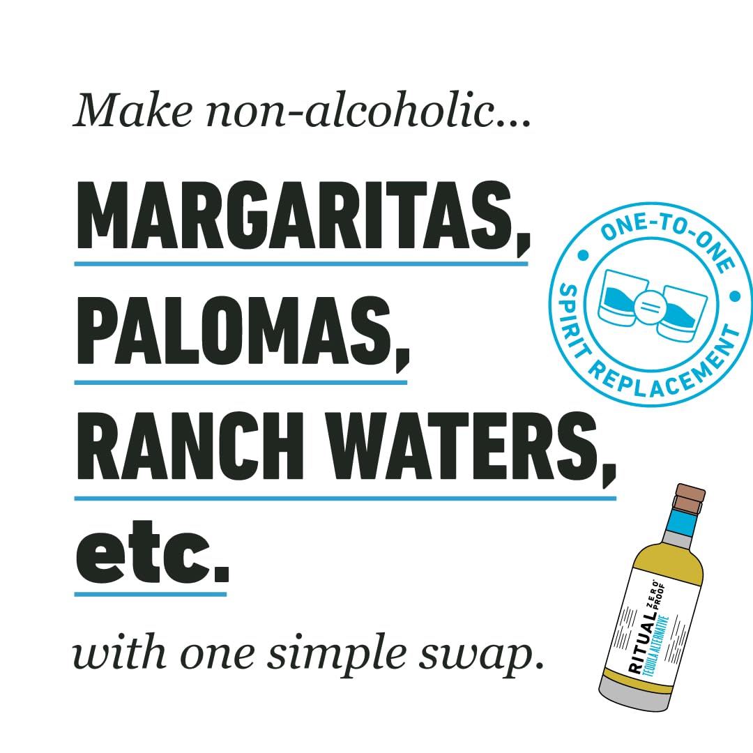 Spirit: RITUAL ZERO PROOF: Tequila Alternative, Non Alcoholic Agave Spirit, 1 Bottle