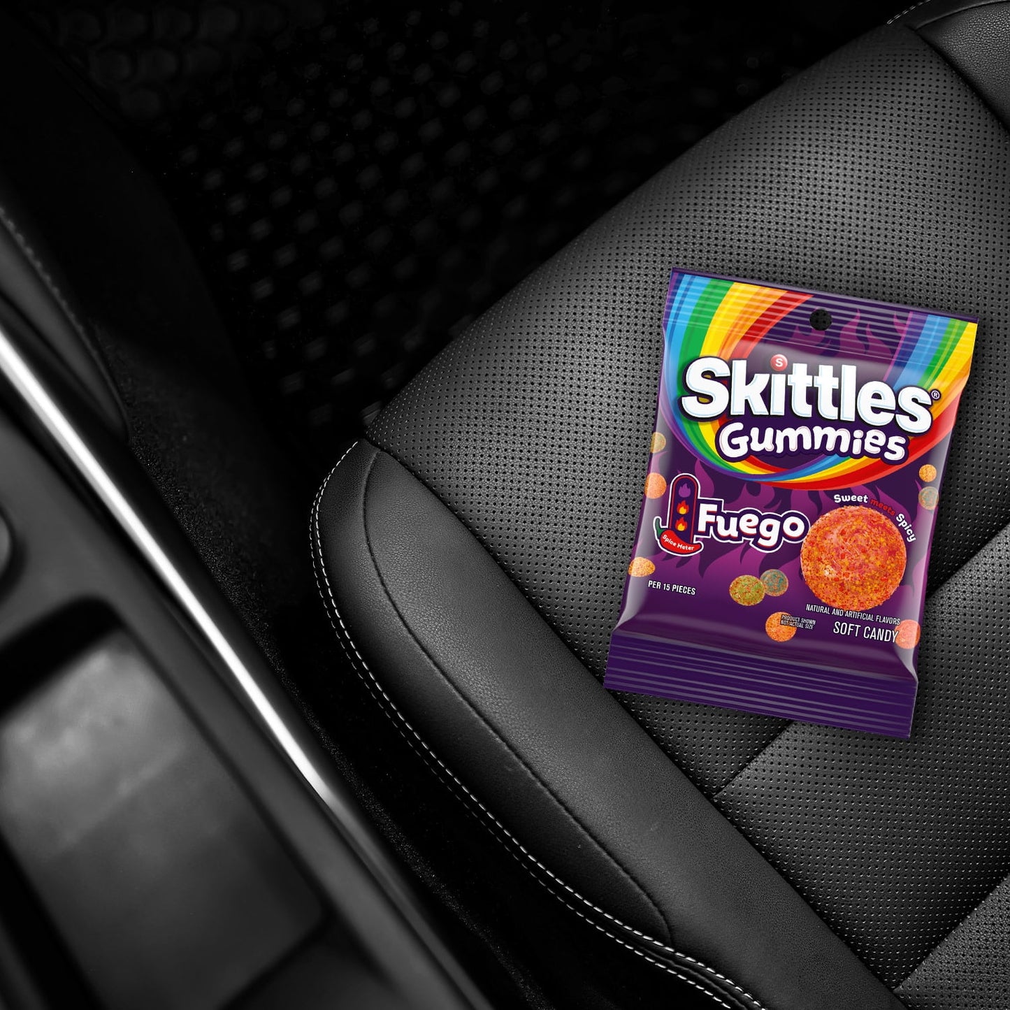 Skittles: Gummies Fuego, Spicy Gummy Candy, 1 Bag