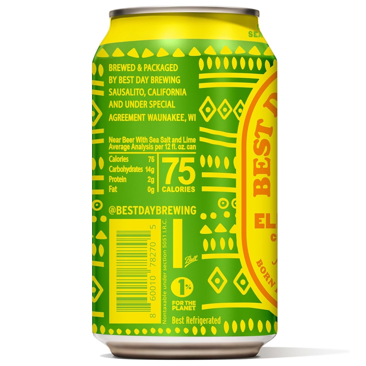 Beer: Best Day Brewing: Electro-Lime, Non Alcoholic Beer, 12 Pack