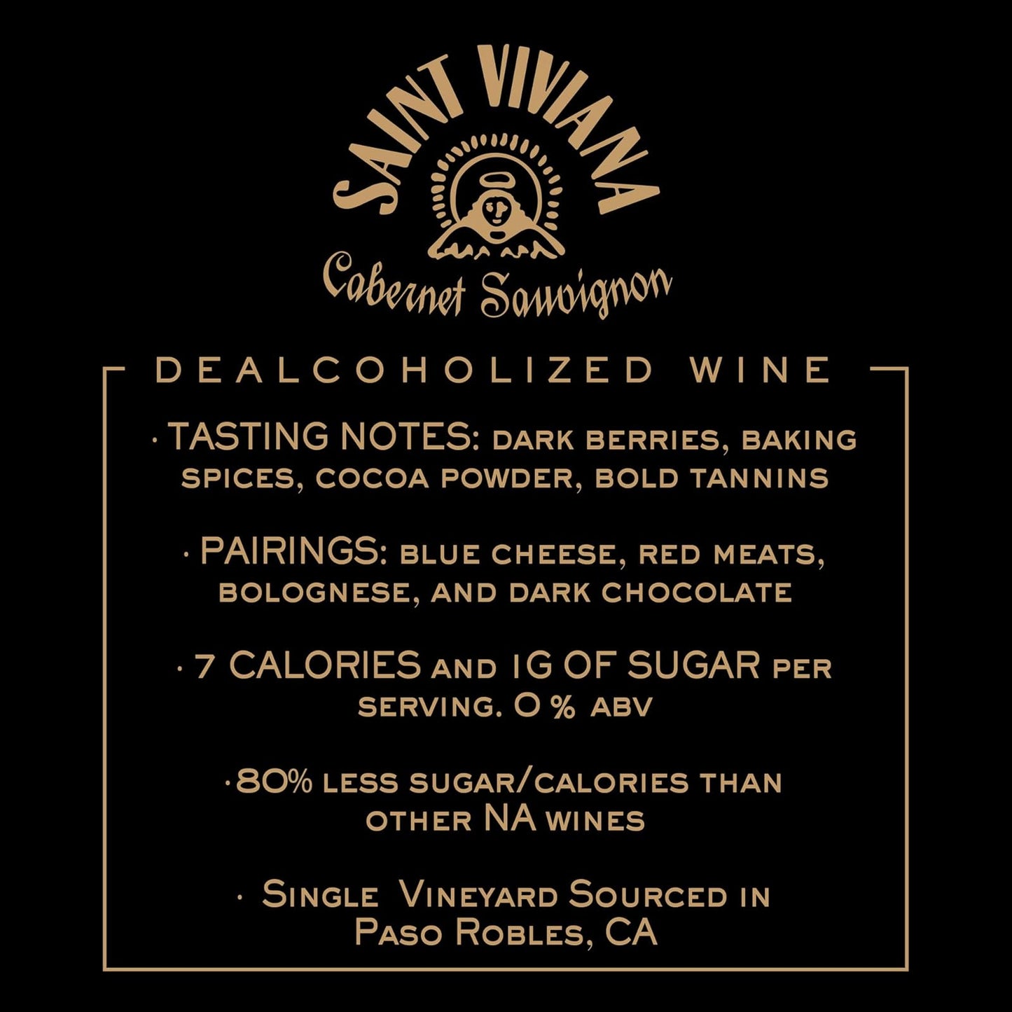 Wine: Saint Viviana: Cabernet Sauvignon, Non-alcoholic Red Wine, 1 Bottle