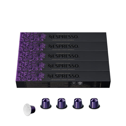 Nespresso: Original Line, Arpeggio Intenso Capsules, Dark Roast Espresso Coffee, 50 Pods