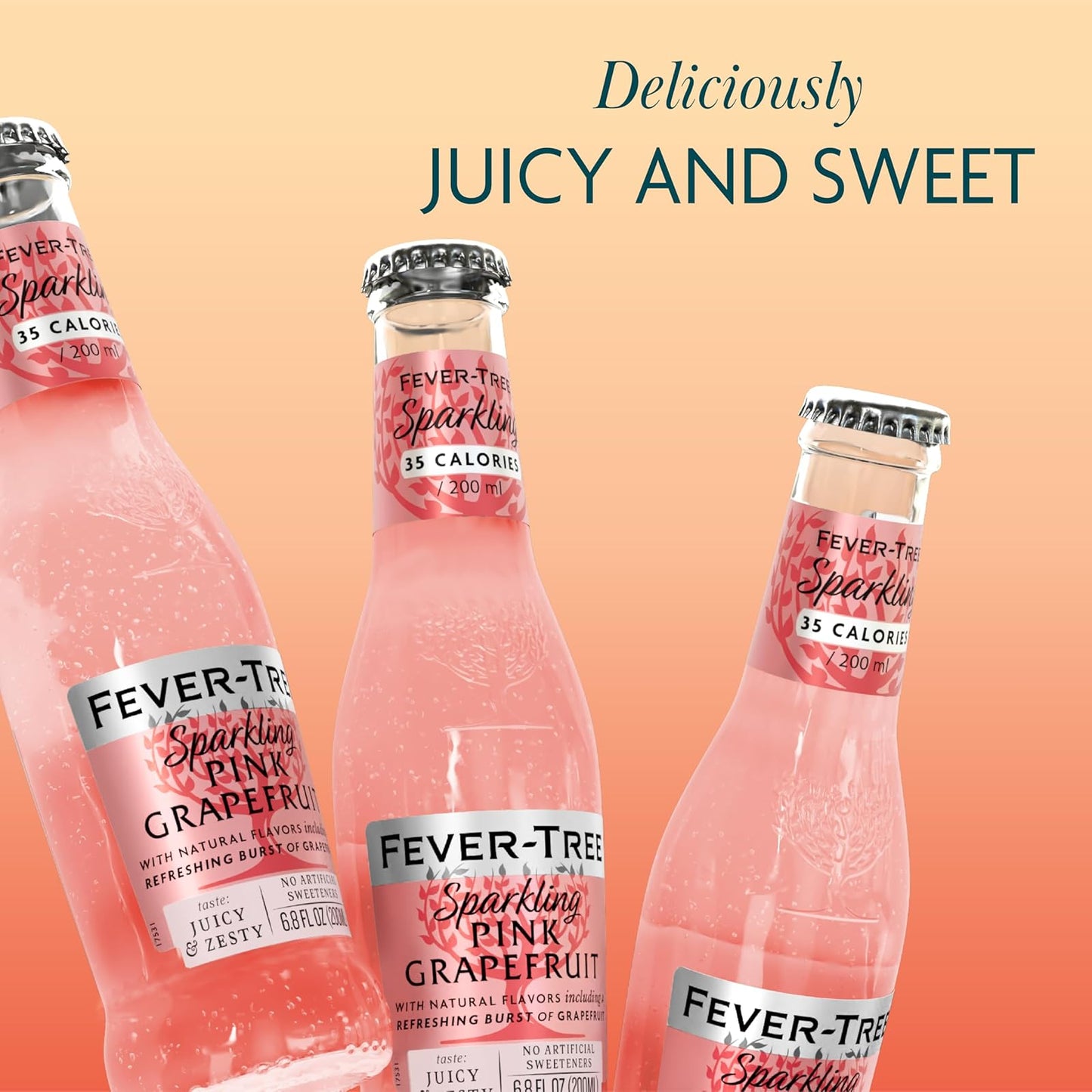 Fever-Tree: Sparkling Pink Grapefruit, 6.8 oz., 24 Pack