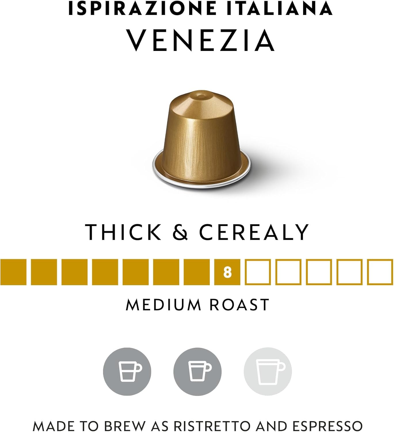 Nespresso: Original Line, Ispirazione Venezia Capsules, Medium Roast Espresso Coffee, 50 Pods