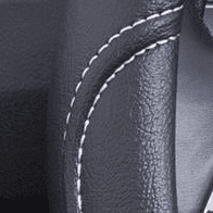 Auto Drive: Steering Wheel Cover - Country Leather Black and White, Universal Fit