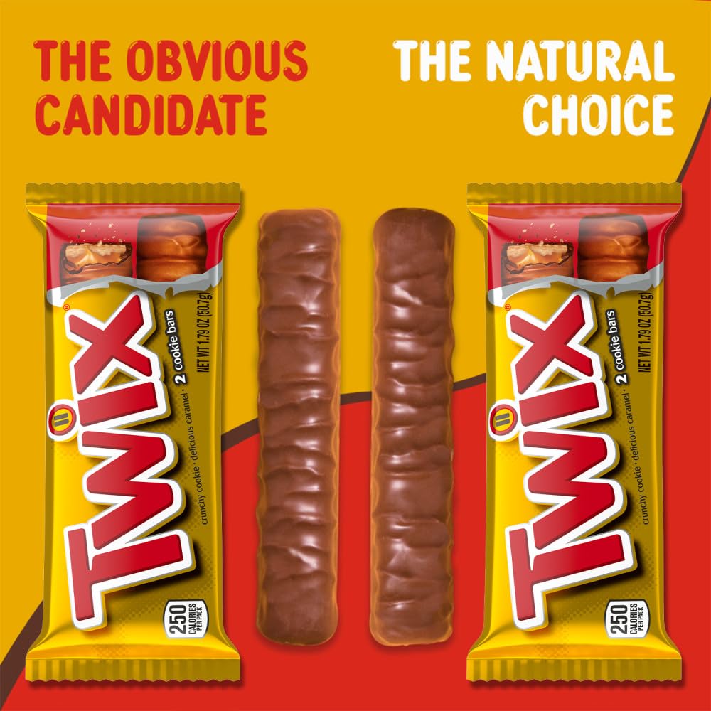 TWIX: Caramel Chocolate Cookie Candy, Bulk Individually Wrapped, 36 Pack
