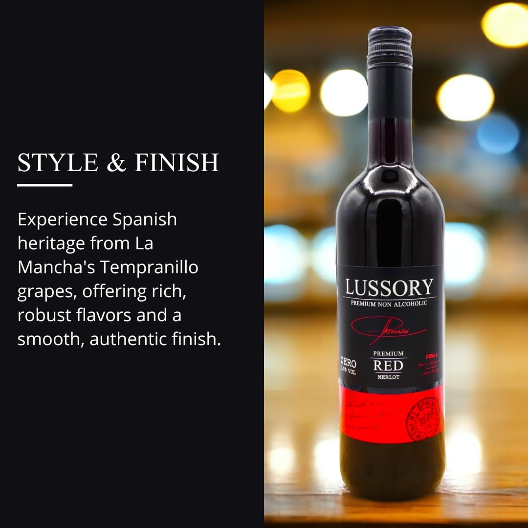 Wine: Lussory: Merlot, Non-alcoholic Red Wine, 1 Bottle