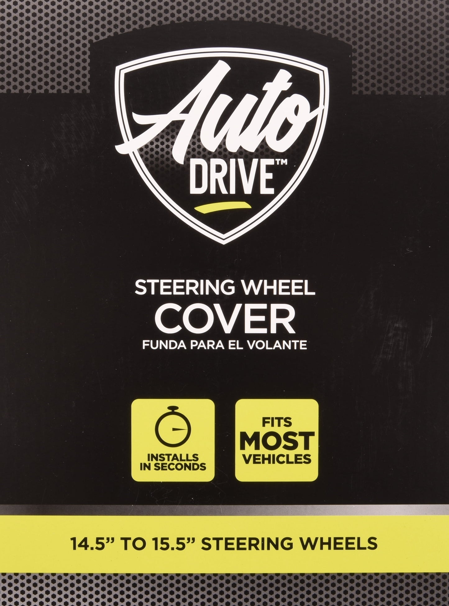 Auto Drive: Steering Wheel Cover - Neoprene Waterproof, Black