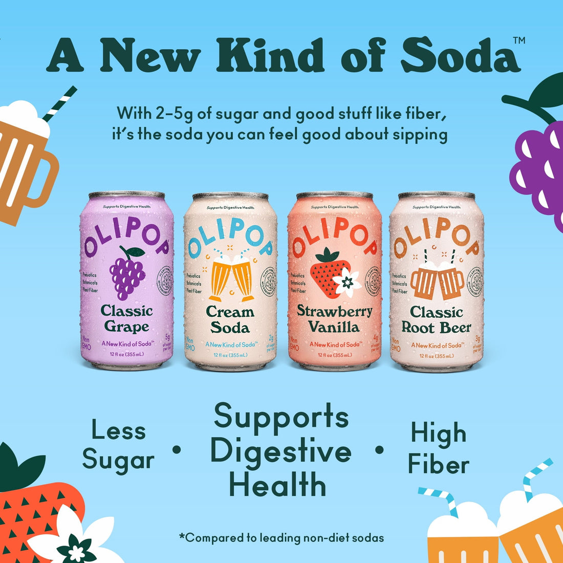 OLIPOP Variety Pack: A Smarter Soda for Every Craving