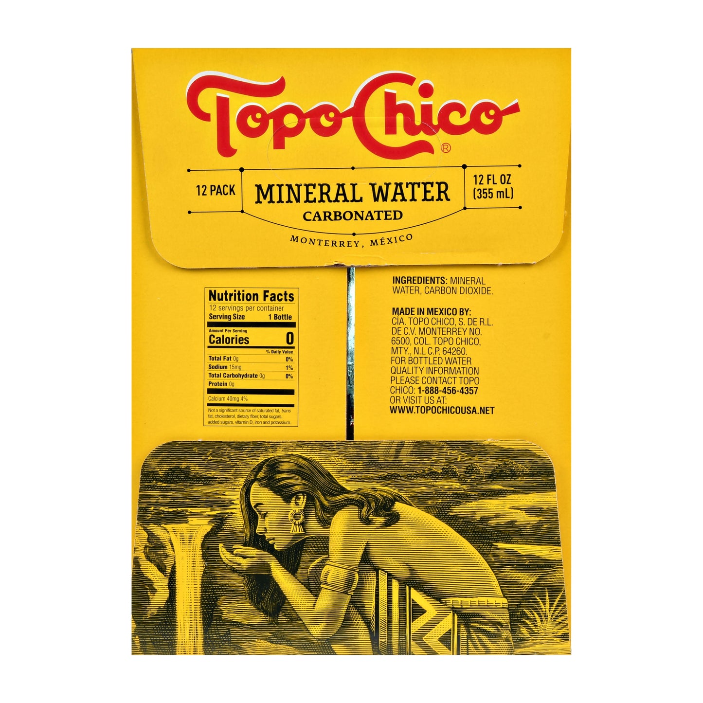 Topo Chico: Sparkling Mineral Water, Glass Bottles, 12 fl. oz., 12 Pack