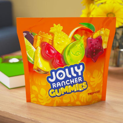 American Candy: JOLLY RANCHER Gummies Tropical Fruit Flavored, 1 Bag